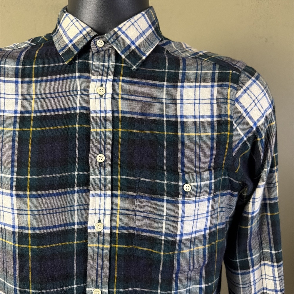 Viyella by Gant Mens Dress Gordon Tartan Plaid Button Down Wool Cotton Sz S -10-